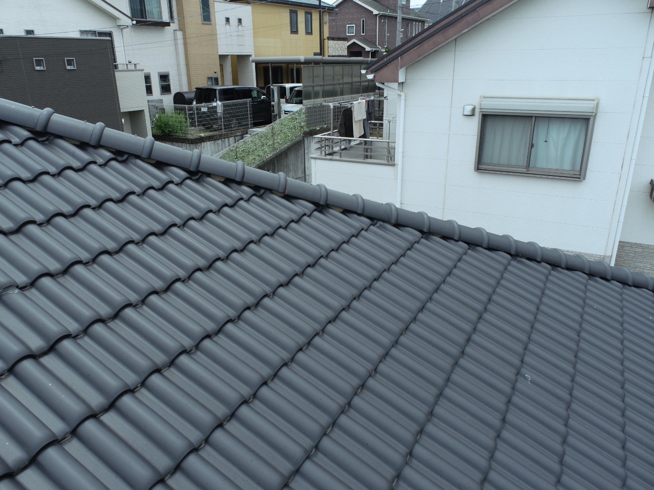 名古屋市名東区　施工前の棟まわり